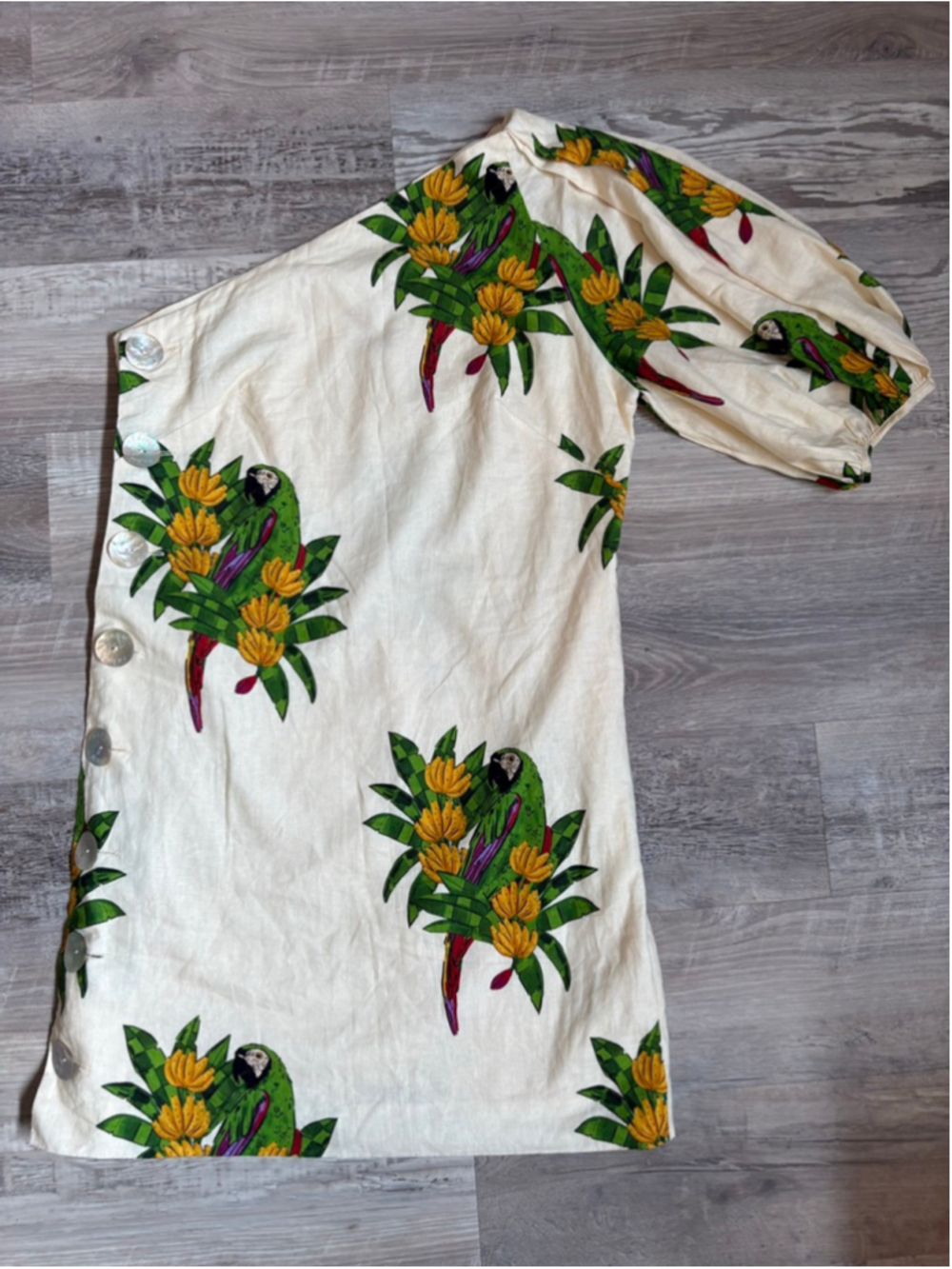 FARM Rio Maracana Bird Pearl One Shoulder Dress NWOT - Picture 3 of 16